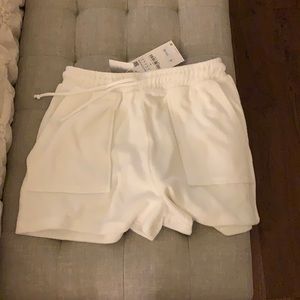 Zara white terry cloth shorts